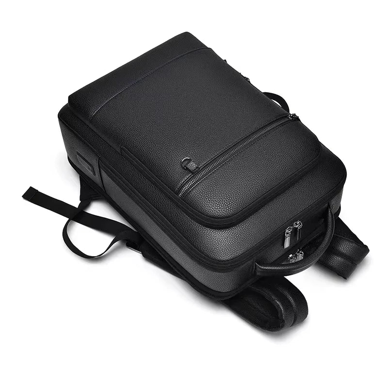 Executive Leather Laptop Backpack